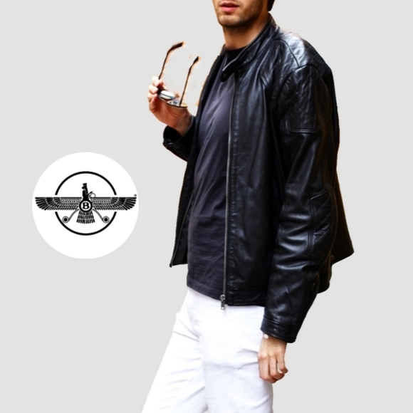 BARABAS Other - NWOT- BARABAS MNS 2XL LEATHER BIKER/BOMBER JACKET